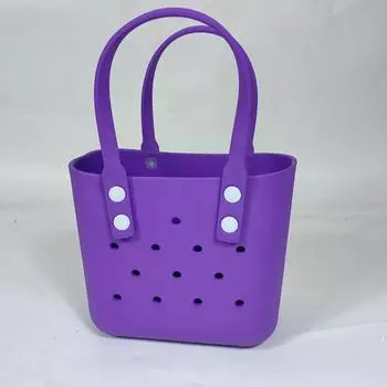 Мини-пляжная сумка DIY Hole Handbag Новая сумка через плечо для женщин фиолетовый