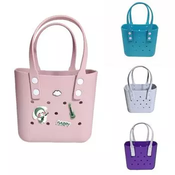 Мини-пляжная сумка DIY Hole Handbag Новая сумка через плечо для женщин фиолетовый