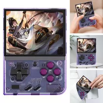 Mini Plus портативные игровые плееры перезаряжаемые 3,5-дюймовый IPS экран видеоигровая машина поддержка WiFi 3000 мАч подарок для детей и взрослых белый