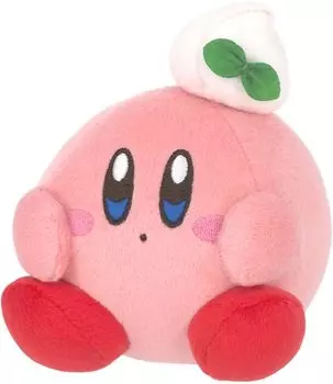 Мини-плюшевая игрушка Sanei Boeki Kirby of the Stars Gourmet Festival, взбитые сливки, Ш11 x Г15 x В12,5 см, Kirby s KGF-02