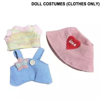 Мини плюшевая кукла, комбинезон, сделай сам, декоративная мягкая кукла, одежда для девочек, подарок (К)