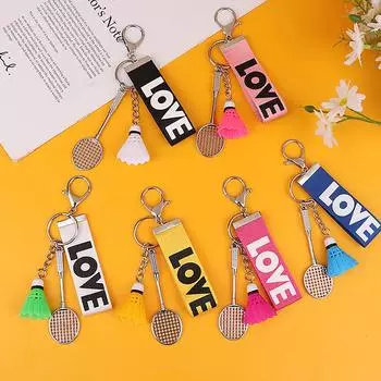 Мини-подарок, многоцелевой, модный, идеальный подарок для игроков в бадминтон, креативные аксессуары для бадминтона, бестселлер, кулон для бадминтона розовый