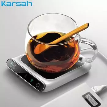 Мини-подогреватель чашек USB-подогреватель для кофе, чайник, грелка для чашки, грелка для воды, чая, молока, 55 °C, электрическая тарелка, кружка, подогрев, подставка USB белый