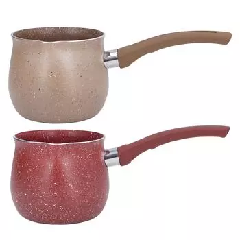 Мини-подогреватель для молока, кофейник с антипригарным покрытием, одна ручка для приготовления пищи, нагрева, кипения, плавления коричневый