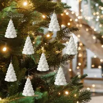 Мини-подвеска в виде рождественской елки, керамические подвесные украшения для рождественской елки, ностальгические мини-деревья для праздничного украшения дома A