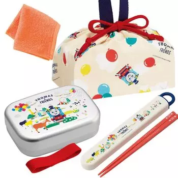 Мини-полотенце Skater Thomas Friends Алюминиевая коробка для бенто 370 мл Набор палочек для еды Коробка для палочек на шнурке & &