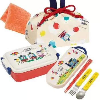 Мини-полотенце Skater Thomas Friends антибактериальное квадратное Bento Box 450 мл набор из трех предметов с завязками и