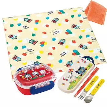 Мини-полотенце Skater Thomas Friends, антибактериальный ланч-бокс с сердечником 270 мл, набор из трех полотенец для обеда и