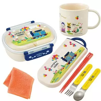 Мини-полотенце Skater Thomas Friends, антибактериальный ланч-бокс с сердцевиной, набор из трех чашек, 360 мл и