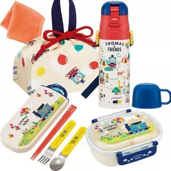 Мини-полотенце Skater Thomas Friends, набор из 4 предметов, антибактериальный ланч-бокс с сердцевиной, 360 мл, три бутылки для воды с завязками и 2 отверстиями