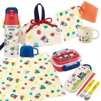 Мини-полотенце Skater входит в комплект из 7 предметов из серии «Друзья Томаса», антибактериальный ланч-бокс с сердцевиной 270 мл, трио-сумка для ланча со шнурком, сумка для стакана 2WAY Water
