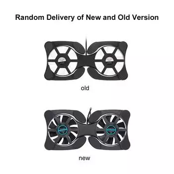 Mini Portable Folding Foldable USB Dual Fan Cooler Cooling Pad for PC Laptop Notebook 7 Compatible with 7 ~15 notebook чёрный