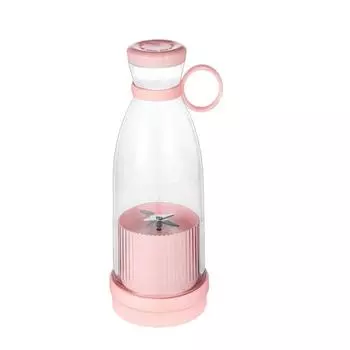 Мини Портативная электрическая соковыжималка для фруктов, соковыжималка, шейкер, перезаряжаемая чашка для сока, перемешивание PINK белый