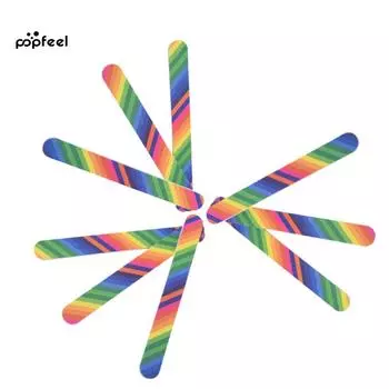 Мини-портативная радужная двусторонняя пилочка для ногтей, шлифовальная машинка для полировки песка, маникюрный инструмент Cosmatic