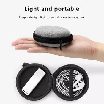 Мини Портативная сумка для хранения Eva, сумка для переноски, чехол для наушников Airpod, аксессуары для наушников/телефона/зарядного кабеля 8 x 8 x 3cm