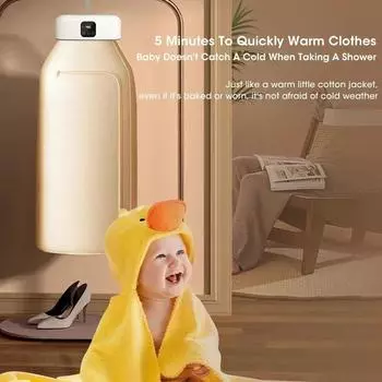Мини портативная сушилка складная умный таймер бытовая быстросушильный шкаф с сушильным мешком электрическая сушилка для детской одежды бытовая EU белый