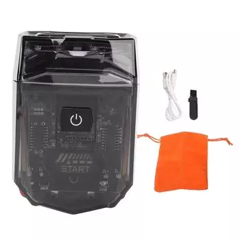 Мини портативный электрический триммер для мужчин электрическая машинка для стрижки бороды IPX7 водонепроницаемый триммер для сухой и влажной стрижки