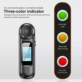 Мини портативный цифровой алкотестер бесконтактный высокоточный алкотестер USB перезаряжаемый алкотестер инструменты для проверки на алкоголь белый