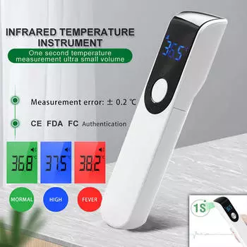 Мини портативный цифровой инфракрасный термометр для детей и взрослых, бесконтактный лобный термометр, быстрый температурный термометр чёрный
