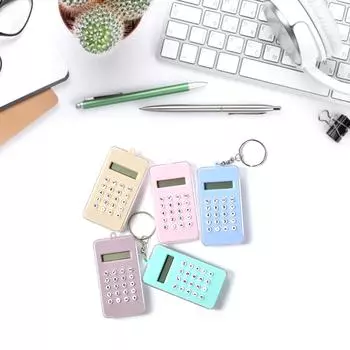 Мини портативный калькулятор с пряжкой-брелком, 8-значный базовый калькулятор с лабиринтом для детей, студентов, подарок на день рождения зелёный