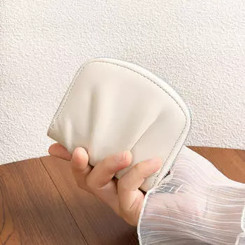 Мини-портативный ПВХ-кошелек с отделением для карт, подходящий для модной женской сумки-ракушки, мини-сумки для ключей, кошелька для монет One Size кофейный