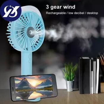 Мини-портативный распылитель-охладитель, портативный водяной туман, перезаряжаемый USB-вентилятор охлаждения розовый