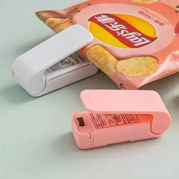 Мини-портативный термоупаковщик для пищевых продуктов Вакуумный упаковщик для закусок Термоупаковщик для пластиковых пакетов белый