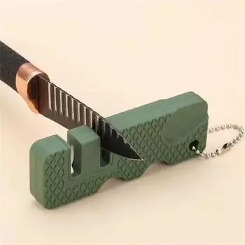 Мини портативный уличный нож точилка ножницы точилка шестерни рыболовный крючок карбид нож точильный камень походные инструменты кухонные принадлежности красный