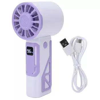 Мини Портативный Вентилятор Мощный Ручной Вентилятор USB Перезаряжаемый Персональный Маленький Ручной Вентилятор Тихий для Путешествий фиолетовый
