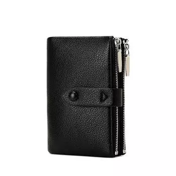 Мини-портативный женский кошелек для монет 2024 года: Простой корейский стиль, свежий, многофункциональный короткий кошелек розовый