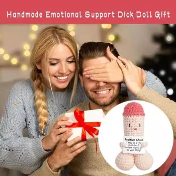 Мини-Позитивный Член Вязаный Подарок Эмоциональная Поддержка Карточка Огурца Кукла Позитивный Позитивный Подарок с N9E0 A-One size