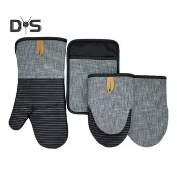 Мини-прихватки для духовки из неопрена с петлей для подвешивания, термостойкие кухонные рукавицы для выпечки и барбекю