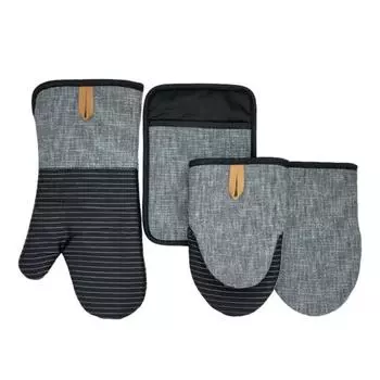 Мини-прихватки для духовки из неопрена с ладонями и петлей для подвешивания, термостойкие