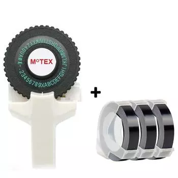 Мини-принтер MoTex E101 белого цвета, совместимый с dymo, 3D-лента для тиснения, ручная пишущая машинка, производитель этикеток для тиснения надписей