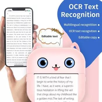 Мини-принтер Термоклей Принтер Этикеток Наклейки Bluetooth Мини Карманный Принтер Этикеток Заметок Для Дома и Офиса Android IOS белый