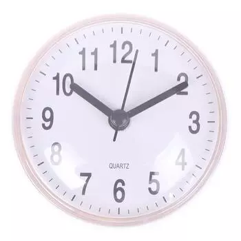 Мини-присоски, настенные часы, противотуманные, водонепроницаемые, кухонные, туалетные, кварцевые часы белый