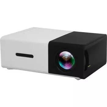 Мини-проектор - проектор FHD 1080P, небольшой короткофокусный мобильный телефон, 3D-эффекты, мини-проектор (QHD, 3D) EU чёрный/белый