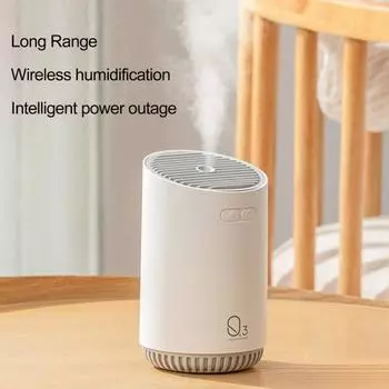 Мини-прохладный красочный легкий увлажнитель воздуха с ультра-бесшумным автоматическим отключением, перезаряжаемый портативный небольшой увлажнитель воздуха серый