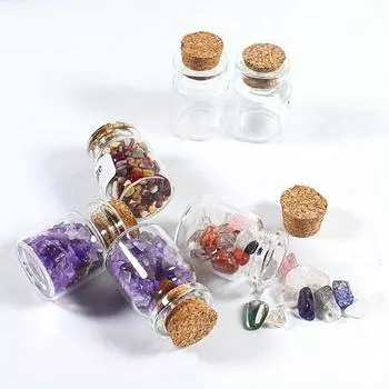 Мини-прозрачные стеклянные бутылки с прозрачной пробкой, бутылки для сообщений, пустая бутылка для специй, желанная дрейфующая бутылка, банки для самостоятельного изготовления, флаконы, подарок 10 PCS прозрачный