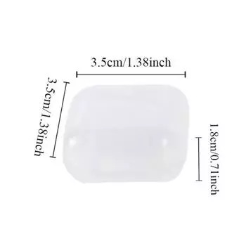 Мини прозрачный пластиковый ящик для хранения ювелирных изделий, футляр для сережек, ожерелий, поделок, квадрат с крышкой, для организации хранения товаров для дома 10PCS&3.5x3.5x1.8cm прозрачный