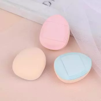 Мини-пуховка для пудры на палец, маленькая воздушная кушон-консилер, спонж для макияжа с каплями воды, зефир, пуховка для пудры на большой палец, разноцветная, влажная, сухая 1Pcs розовый