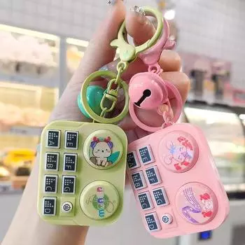 Мини-пульт управления DJ, игровая консоль с музыкальным светом, портативная, дорожная, на батарейках, для детей, подростков и взрослых, обучающая, игрушка-брелок для диджеинга A фиолетовый