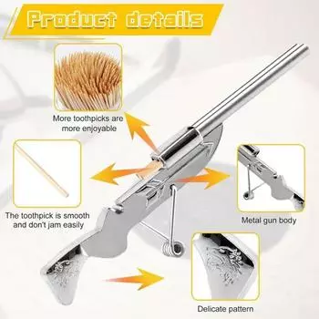 Мини-пусковая установка для зубочисток Портативная пусковая установка для зубочисток Миниатюрная модель для стрельбы зубочистками с подробным дизайном Настольная модель для хобби золотистый