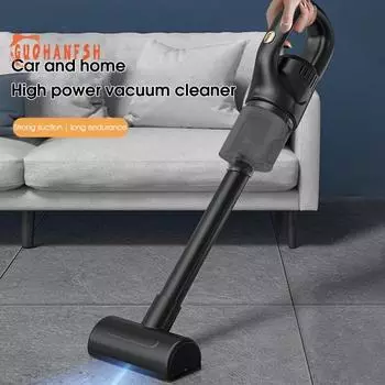 Мини-пылесос 50000Pa Мощный портативный беспроводной перезаряжаемый сильный всасывающий безопасный домашний салон автомобиля Ручной пылесос двойного назначения для офиса зелёный