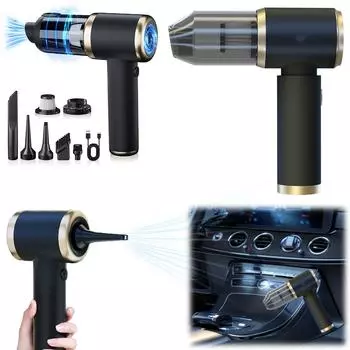 Мини-пылесос с воздуходувкой 5500 Па беспроводной пылесос с мощным всасыванием беспроводной пылесос с возможностью подзарядки для дома, домашних животных и офиса чёрный