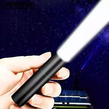 Мини яркий фонарик USB аккумуляторный алюминиевый сплав фонарик супер яркая светодиодная лампа бусина фокусировка теле удобный фонарик чёрный