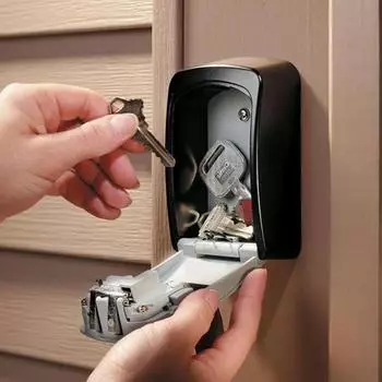 Мини-ящик для ключей, пароль, 4-значный пароль, код безопасности, замок без ключа для домашнего офиса, пластиковый противоугонный сейф для ключей, секретный ящик для хранения