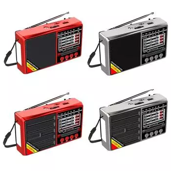 Мини-радиоприемник полного диапазона с автоматическим поиском FM AM SW, работающий от аккумулятора, с поддержкой карт TF, карманный радиоприемник H10 Gray