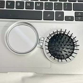 Мини-расческа для волос, складная массажная расческа, массажная головка, антистатическая портативная дорожная расческа для волос, расчески для волос для девочек с зеркалом