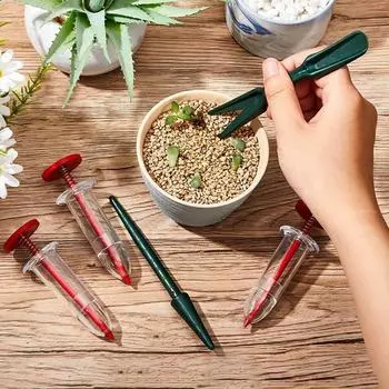 Мини-разбрасыватель семян Мини-раздатчик семян для посева с 2 инструментами для пересадки Ручной разбрасыватель семян для посева садовых культур